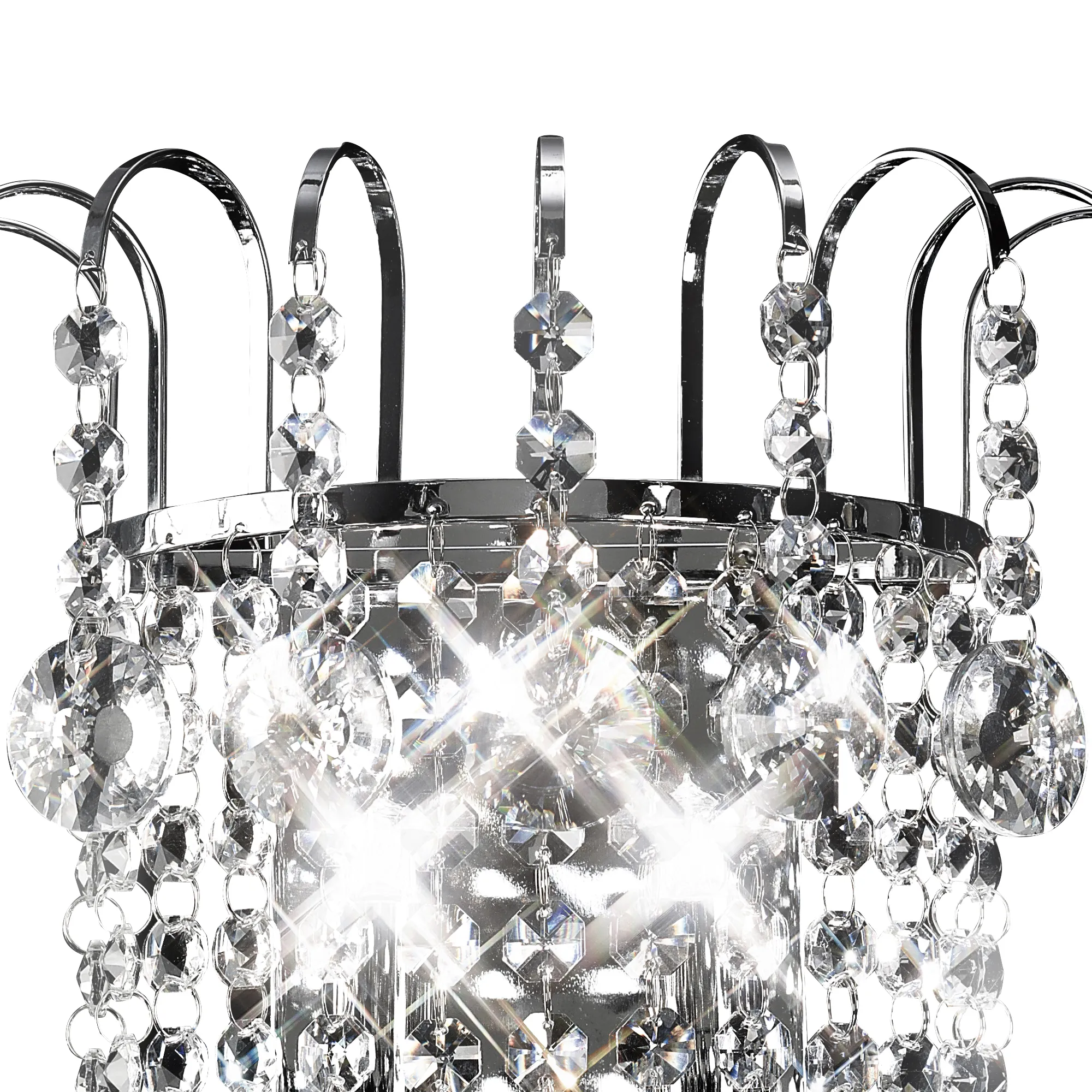 Rosina Crystal Switched Wall Lamp 2 Light Polished Chrome IL31052  Diyas Rosina Polished Chrome